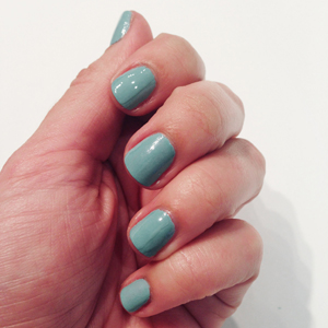 Matte and Gold Accents on Robin Egg Blue Nails // Belle Belle Beauty