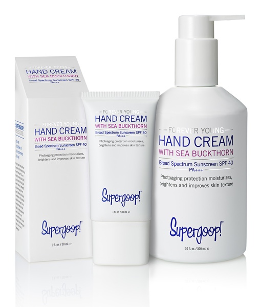 Supergoop! Forever Young Hand Cream Broad Spectrum Sunscreen SPF 40 PA+++ on Belle Belle Beauty